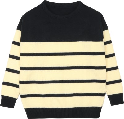 Elefantino Striped Round Neck Casual Boys Multicolor Sweater