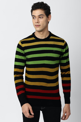 PETER ENGLAND Striped Crew Neck Casual Men Multicolor Sweater