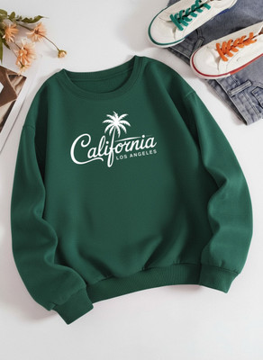 MAJESTIC FASHION Solid Round Neck Casual Women Green Sweater