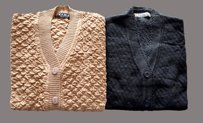 Shunit creation Solid V Neck Formal Women Brown, Black Sweater