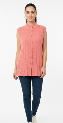 Fashionpoint Solid Round Neck Casual Women Pink Sweater