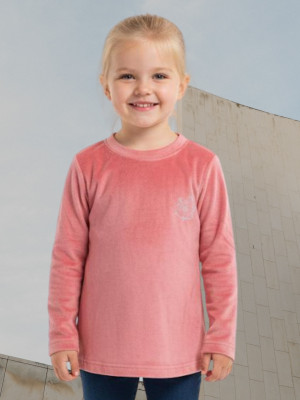 salvia Solid High Neck Casual Baby Girls Red Sweater