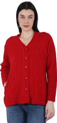 HITTIKA Self Design V Neck Casual Women Multicolor Sweater