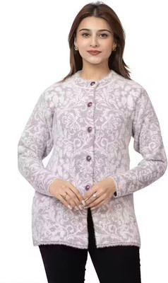 Dodge Graphic Print Round Neck Casual Women Grey Sweater