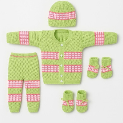 Bamboo Babe Self Design Round Neck Casual Baby Boys & Baby Girls Light Green Sweater