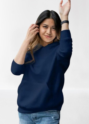 Sahuone Full Sleeve Solid Women Sweatshirt