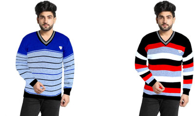 AAVYARA Solid V Neck Casual Women Multicolor Sweater