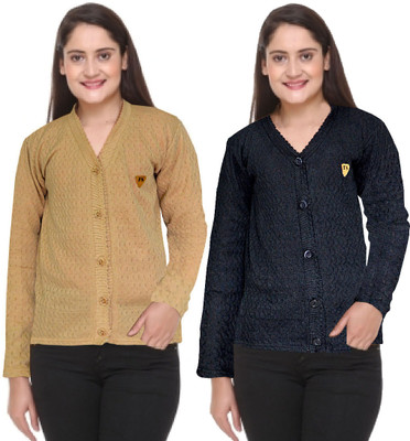 Shunit creation Solid Round Neck Casual Women Black Sweater