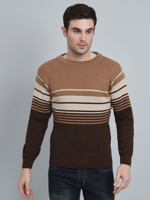 ZAKOD Striped Round Neck Casual Men Multicolor Sweater