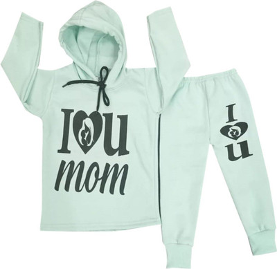 L Fashion Graphic Print Hooded Neck Casual Baby Boys & Baby Girls Reversible Light Green Sweater