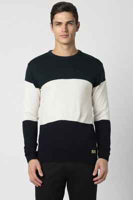 PETER ENGLAND Striped Crew Neck Casual Men Multicolor Sweater