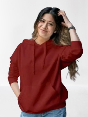 Sahuone Full Sleeve Solid Women Sweatshirt
