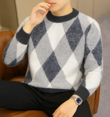 MOTREX Full Sleeve Argyle Men Sweatshirt