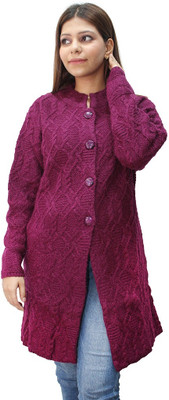 Hautemoda Solid Collared Neck Casual Women Pink Sweater