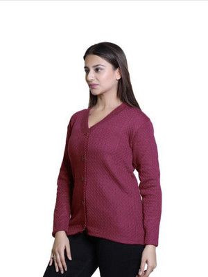 hifzaa Solid V Neck Casual Women Multicolor Sweater