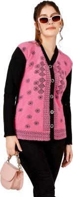 LUFEEP Printed V Neck Casual Women Multicolor Sweater