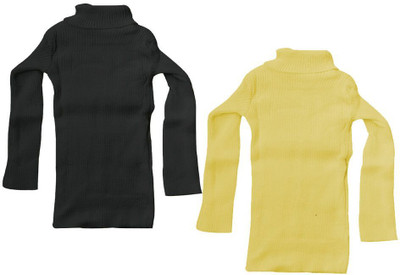 MTI FAASHION Solid High Neck Casual Girls Multicolor Sweater