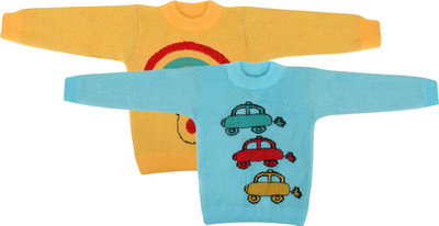 ANIXA Graphic Print Round Neck Casual Baby Boys & Baby Girls Multicolor Sweater