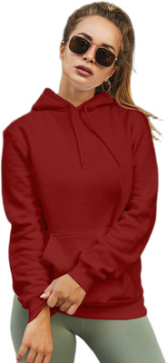 Xsware Full Sleeve Solid Women Sweatshirt
