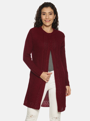 CLAPTON Self Design Round Neck Casual Women Multicolor Sweater