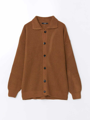 Shree Paras Exports Self Design V Neck Casual Men Reversible Brown Sweater