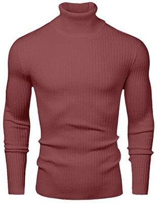 NORTHWIND Woven Turtle Neck Casual Men Red Sweater