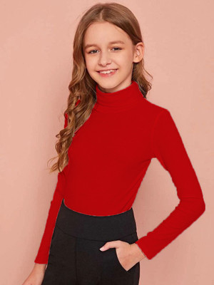 LOVEARA Striped High Neck Casual Baby Boys & Baby Girls Red Sweater