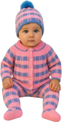 Tarishi Colorblock Collared Neck Casual Baby Boys & Baby Girls Reversible Pink Sweater