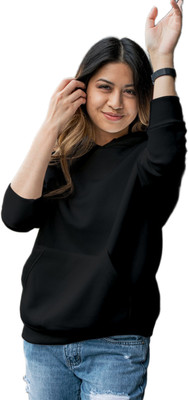 Qvick Full Sleeve Solid Women Sweatshirt