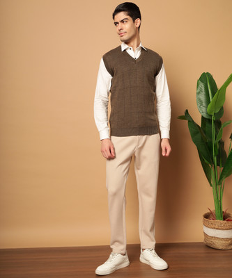 MORKEL Solid V Neck Casual Men Multicolor Sweater