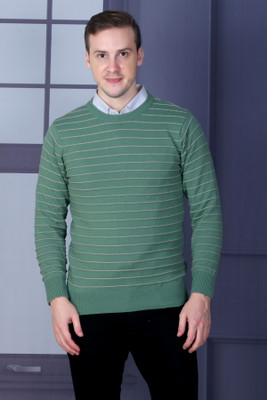 DZANT Striped Round Neck Casual Men Multicolor Sweater