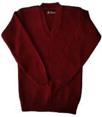 PK Collection Solid V Neck Formal Boys & Girls Multicolor Sweater