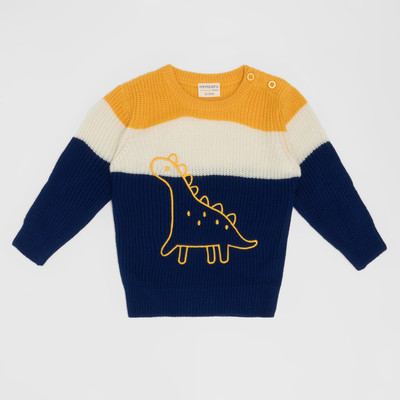 Pantaloons Baby Solid Round Neck Casual Baby Boys Multicolor Sweater