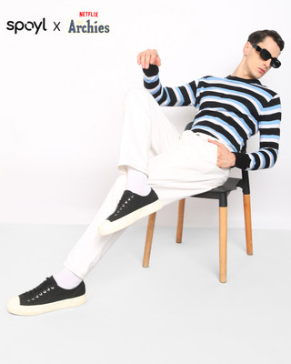 Unrule Striped Crew Neck Casual Men Multicolor Sweater