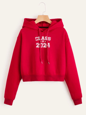 Vmens Printed Round Neck Formal Women Red Sweater