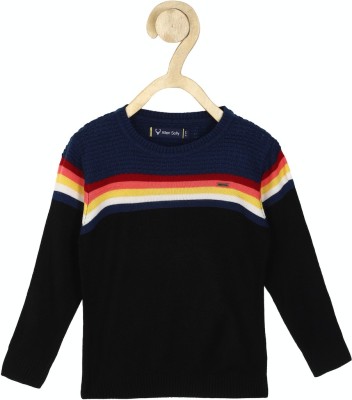 Allen Solly Striped Round Neck Casual Boys Multicolor Sweater