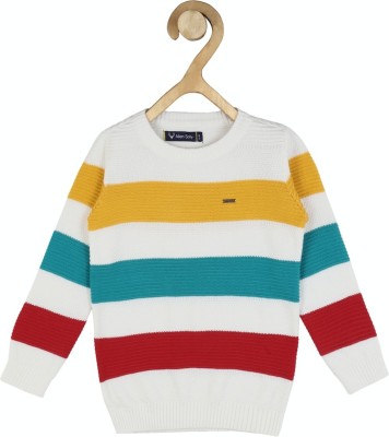 Allen Solly Striped Round Neck Casual Boys Multicolor Sweater