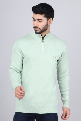 FEVERFEW Self Design Collared Neck Casual Men Multicolor Sweater