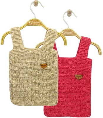 wegmans Woven Square Neck Casual Baby Boys & Baby Girls Pink, Beige Sweater