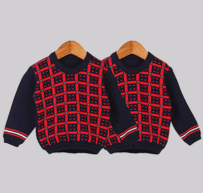 SwellSwag Printed Round Neck Casual Baby Boys & Baby Girls Multicolor Sweater