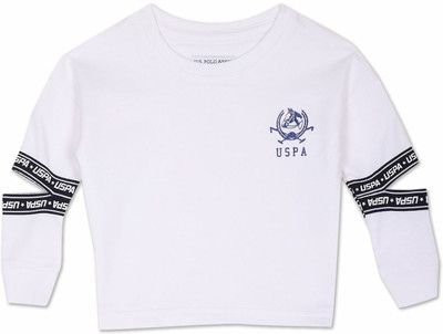 U.S. POLO ASSN. Full Sleeve Printed Baby Girls Sweatshirt