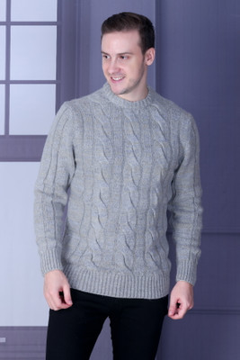DZANT Self Design Round Neck Casual Men Multicolor Sweater