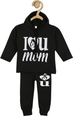 L FASION Printed Hooded Neck Casual Baby Boys & Baby Girls Dark Green Sweater