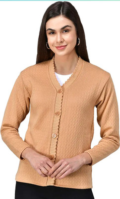 lewiston Self Design V Neck Casual Women Multicolor Sweater