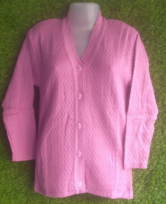 Galhotra Self Design V Neck Formal Women Pink Sweater