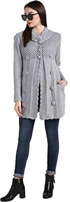 Life and style Woven Round Neck Casual Women Grey Sweater