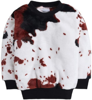 SVM FASHION Printed Round Neck Casual Boys & Girls Multicolor Sweater