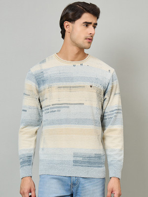DUKE Striped Round Neck Casual Men Multicolor Sweater