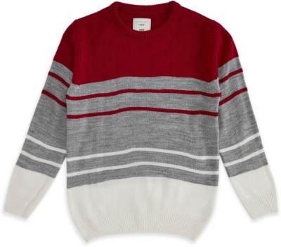 Pantaloons Junior Striped Round Neck Casual Boys Multicolor Sweater