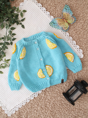 Woonie Self Design Mandarin Neck Casual Baby Boys & Baby Girls Blue Sweater